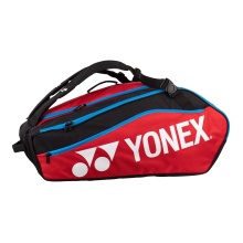 Yonex Racketbag Club Line (Schlägertasche, 3 Hauptfächer) 2024 rot/schwarz 12er